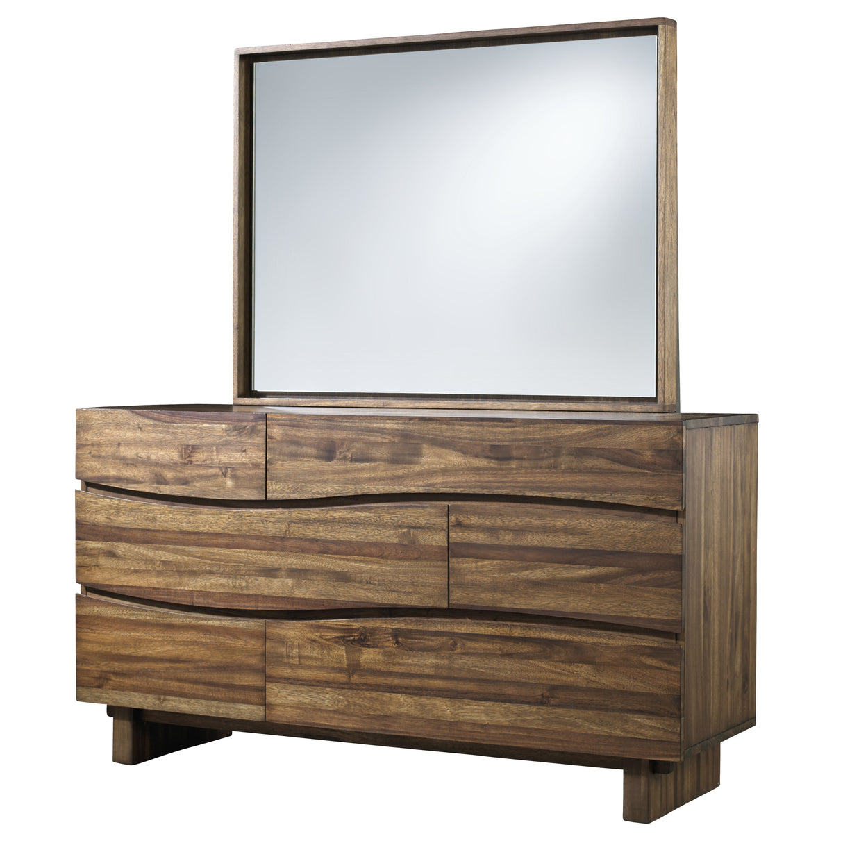 Ocean Six Drawer Solid Wood Dresser in Natural Sengon by Modus Furniture at Eve Furniture