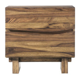 Ocean Two Drawer Solid Wood Nightstand in Natural Sengon by Modus Furniture at Eve Furniture