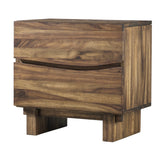 Ocean Two Drawer Solid Wood Nightstand in Natural Sengon by Modus Furniture at Eve Furniture