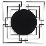 Oceanal Black/Gold Finish Accent Mirror by Ashley at Eve Furniture