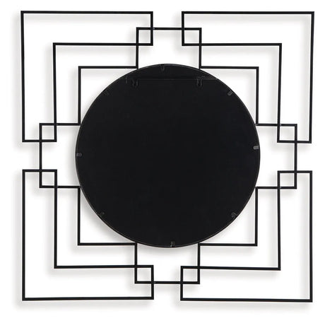 Oceanal Black/Gold Finish Accent Mirror by Ashley at Eve Furniture