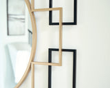 Oceanal Black/Gold Finish Accent Mirror by Ashley at Eve Furniture