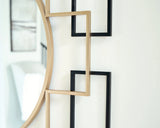 Oceanal Black/Gold Finish Accent Mirror by Ashley at Eve Furniture