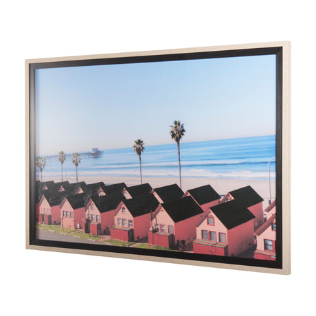 Oceanside by White Rock Girl a Hand Embellished Textured Framed Photo Art Print Matted under Glass by Mercana at Eve Furniture