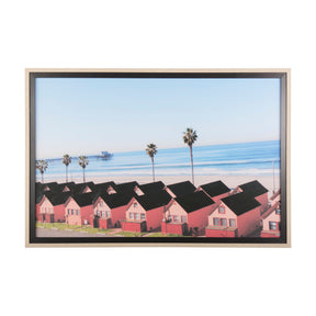 Oceanside by White Rock Girl a Hand Embellished Textured Framed Photo Art Print Matted under Glass by Mercana at Eve Furniture