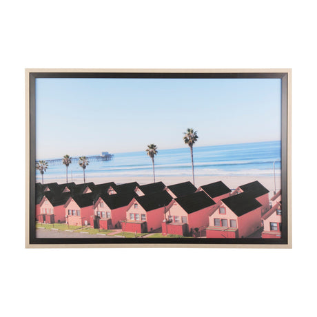 Oceanside by White Rock Girl a Hand Embellished Textured Framed Photo Art Print Matted under Glass by Mercana at Eve Furniture