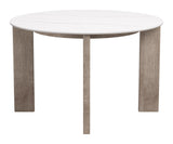 Oceanveil White Outdoor Round Dining Table by Zuomod at Eve Furniture