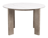 Oceanveil White Outdoor Round Dining Table by Zuomod at Eve Furniture