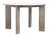 Oceanveil White Outdoor Round Dining Table by Zuomod at Eve Furniture