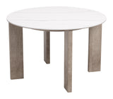 Oceanveil White Outdoor Round Dining Table by Zuomod at Eve Furniture