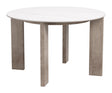 Oceanveil White Outdoor Round Dining Table by Zuomod at Eve Furniture