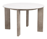 Oceanveil White Outdoor Round Dining Table by Zuomod at Eve Furniture