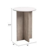 Oceanveil White Outdoor Side Table by Zuomod at Eve Furniture