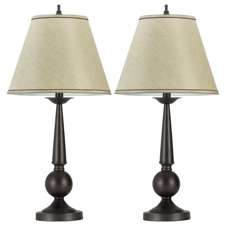 Ochanko Bronze/Beige Cone shade Table Lamps (Set of 2) by Coaster at Eve Furniture
