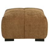 Octavia Amber Fabric Upholstered Rectangular Ottoman by Coaster at Eve Furniture