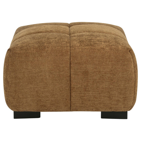 Octavia Amber Fabric Upholstered Rectangular Ottoman by Coaster at Eve Furniture