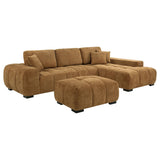 Octavia Amber Fabric Upholstered Sectional Chaise Sofa by Coaster at Eve Furniture