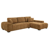 Octavia Amber Fabric Upholstered Sectional Chaise Sofa by Coaster at Eve Furniture