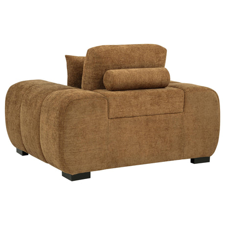 Octavia Amber Fabric Upholstered Track Arm Accent Chair by Coaster at Eve Furniture