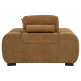 Octavia Amber Fabric Upholstered Track Arm Accent Chair by Coaster at Eve Furniture