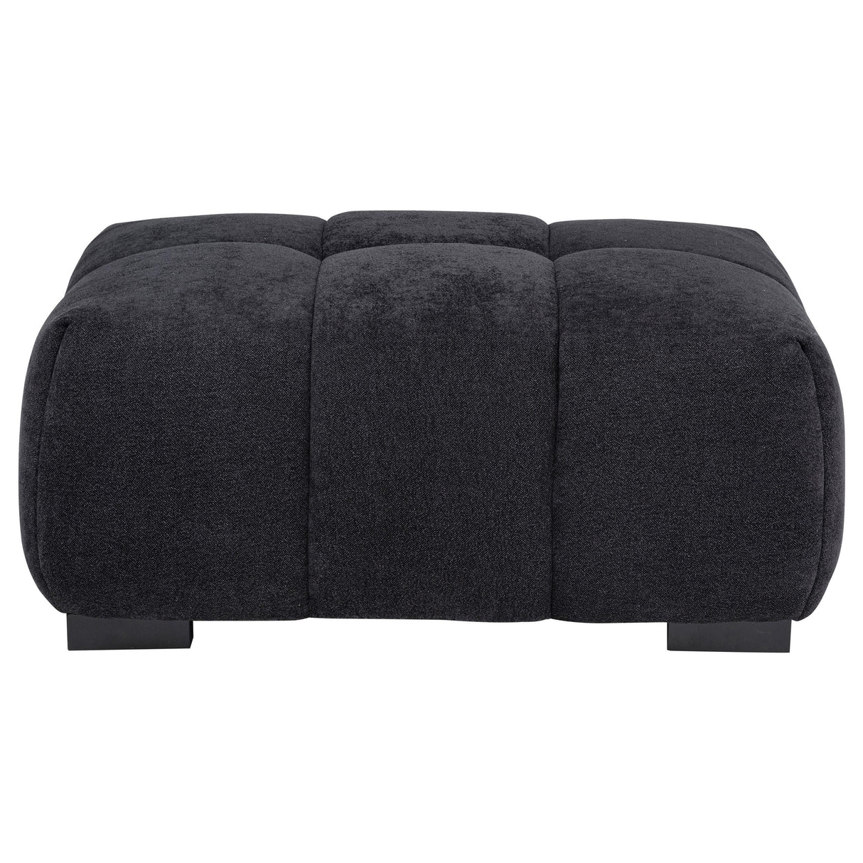 Octavia Black Fabric Rectangular Upholstered Ottoman by Coaster at Eve Furniture