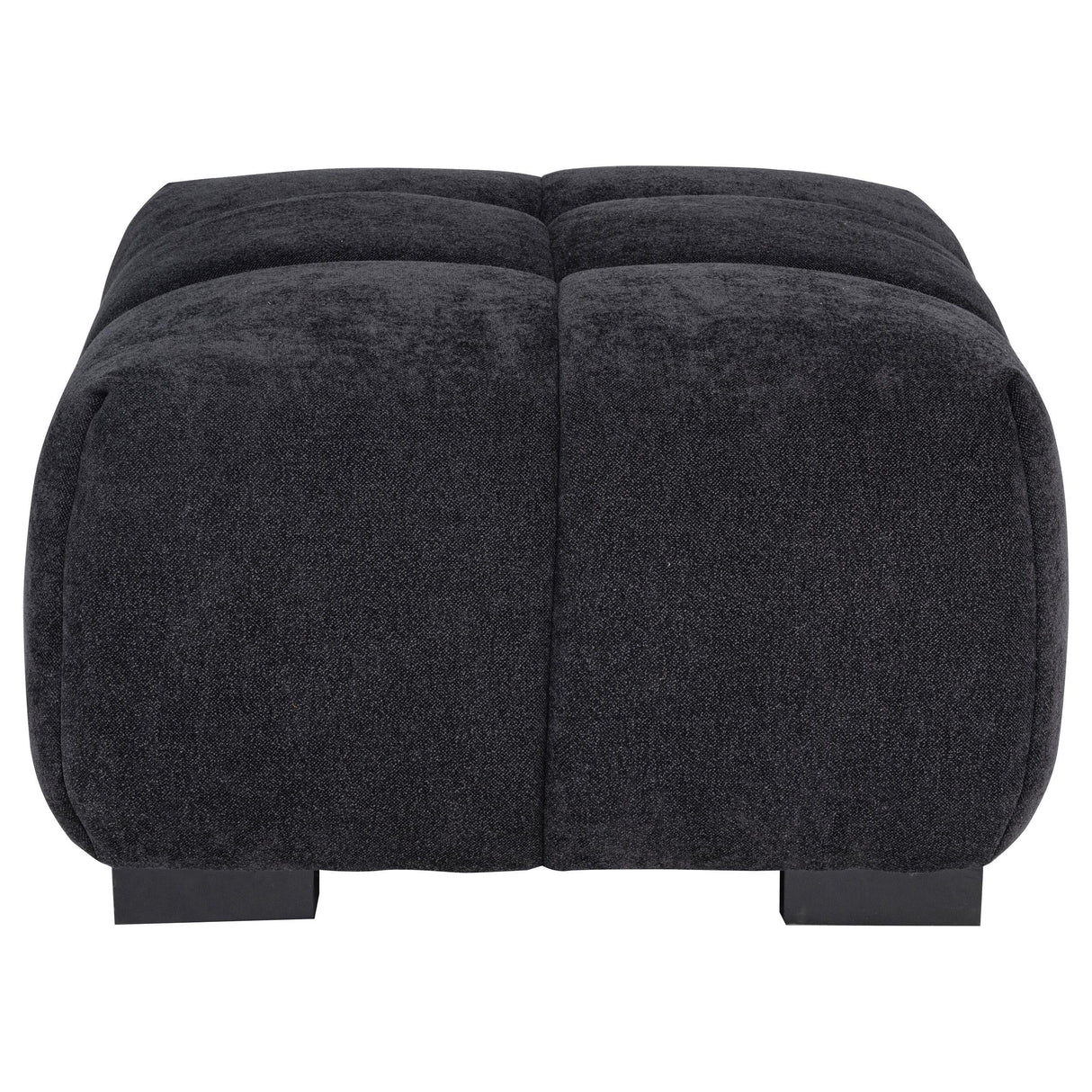 Octavia Black Fabric Rectangular Upholstered Ottoman by Coaster at Eve Furniture