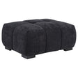 Octavia Black Fabric Rectangular Upholstered Ottoman by Coaster at Eve Furniture