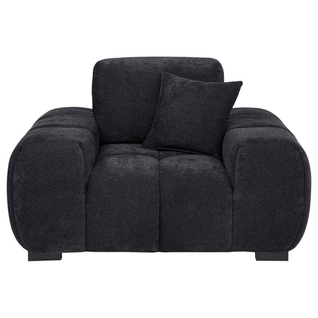 Octavia Black Fabric Upholstered Track Arm Accent Chair by Coaster at Eve Furniture