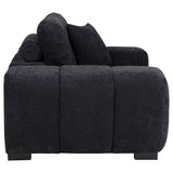 Octavia Black Fabric Upholstered Track Arm Accent Chair by Coaster at Eve Furniture
