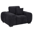 Octavia Black Fabric Upholstered Track Arm Accent Chair by Coaster at Eve Furniture