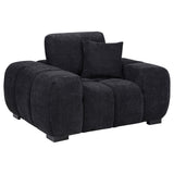 Octavia Black Fabric Upholstered Track Arm Accent Chair by Coaster at Eve Furniture
