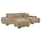 Octavia Camel Upholstered Sectional Chaise Sofa by Coaster at Eve Furniture