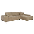 Octavia Camel Upholstered Sectional Chaise Sofa by Coaster at Eve Furniture