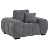 Octavia Charcoal Gray Track Arm Accent Chair by Coaster at Eve Furniture