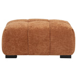 Octavia Orange Fabric Upholstered Rectangular Ottoman by Coaster at Eve Furniture