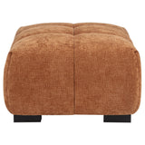 Octavia Orange Fabric Upholstered Rectangular Ottoman by Coaster at Eve Furniture