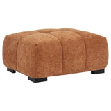 Octavia Orange Fabric Upholstered Rectangular Ottoman by Coaster at Eve Furniture