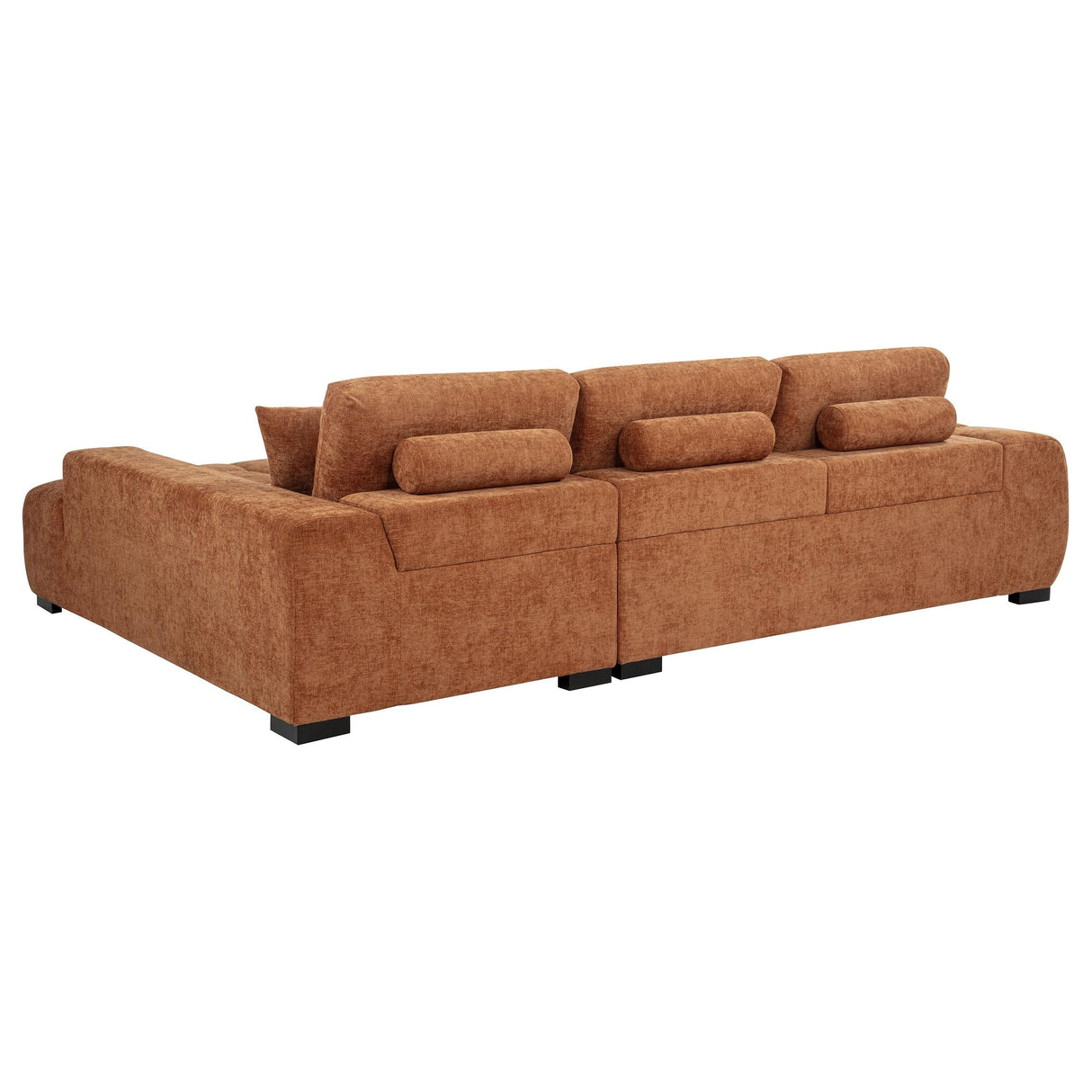 Octavia Orange Fabric Upholstered Sectional Chaise Sofa by Coaster at Eve Furniture