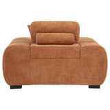 Octavia Orange Fabric Upholstered Track Arm Accent Chair by Coaster at Eve Furniture