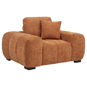 Octavia Orange Fabric Upholstered Track Arm Accent Chair by Coaster at Eve Furniture