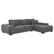 Octavia Charcoal Gray Upholstered Sectional Chaise Sofa by Coaster at Eve Furniture
