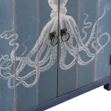 Octopus Blue/White Cabinet by Crestview at Eve Furniture
