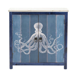 Octopus Blue/White Cabinet by Crestview at Eve Furniture
