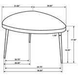 Odessa Black 2-Piece Triangular Coffee and End Table Set by Coaster at Eve Furniture