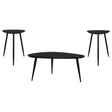 Odessa Black 3-Piece Triangular Coffee and End Table Set by Coaster at Eve Furniture