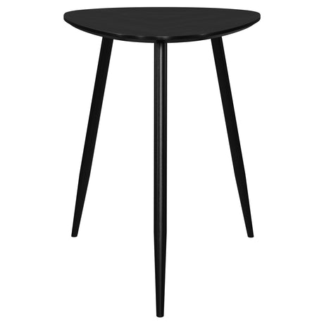 Odessa Black Triangular Solid Wood End Table by Coaster at Eve Furniture