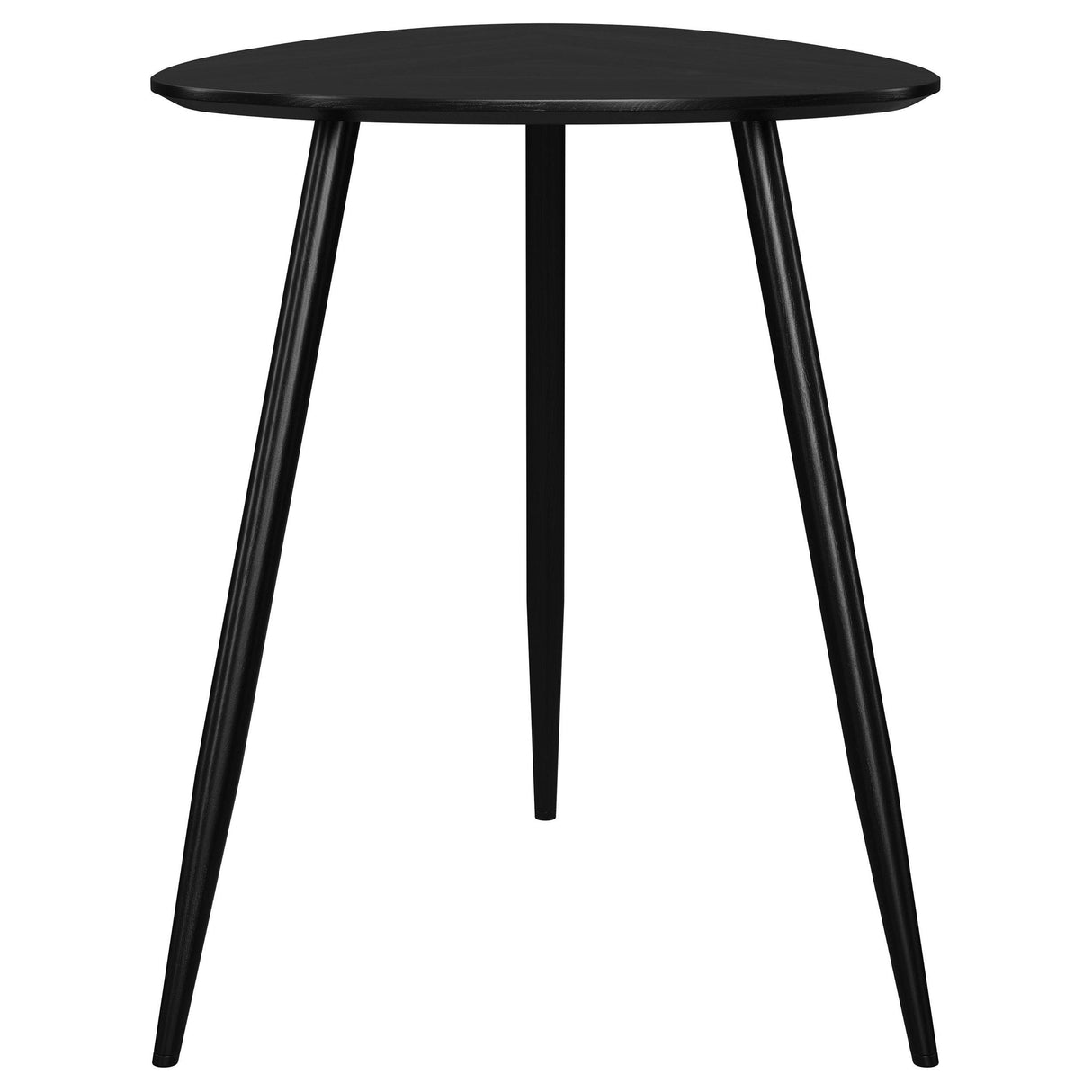 Odessa Black Triangular Solid Wood End Table by Coaster at Eve Furniture