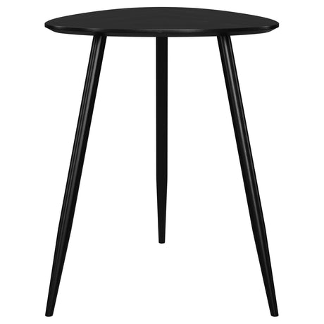 Odessa Black Triangular Solid Wood End Table by Coaster at Eve Furniture
