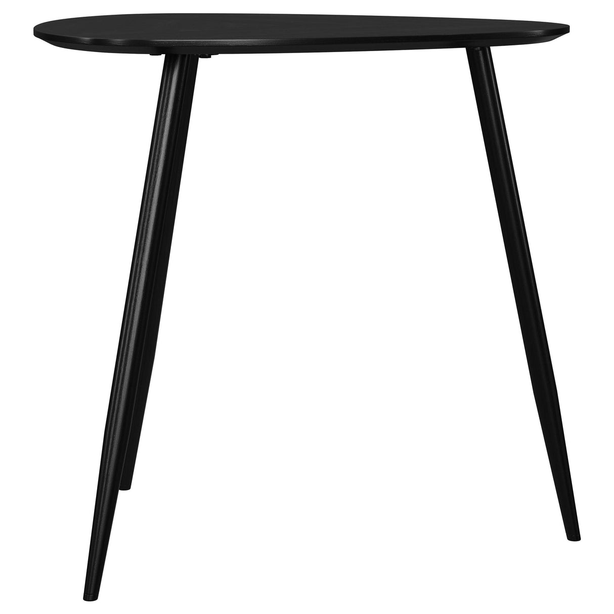 Odessa Black Triangular Solid Wood End Table by Coaster at Eve Furniture