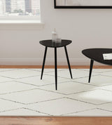 Odessa Black Triangular Solid Wood End Table by Coaster at Eve Furniture